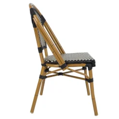 Tuoli Home4you Bambus, 47x58x88cm, musta