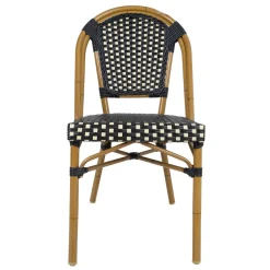 Tuoli Home4you Bambus, 47x58x88cm, musta