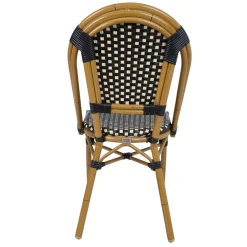 Tuoli Home4you Bambus, 47x58x88cm, musta