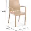 Tuoli Linento Garden Eve, 57x85x53cm, vaaleanruskea