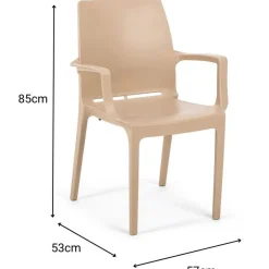 Tuoli Linento Garden Eve, 57x85x53cm, vaaleanruskea