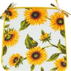 Tuolin pehmuste Home4You LONETA NEW 39x39 cm, auringonkukat, monivärinen