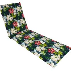 Tuolin pehmuste Home4You SUMMER kukkakuosi 55x190x5 cm, tumma kukkakuosi, monivärinen