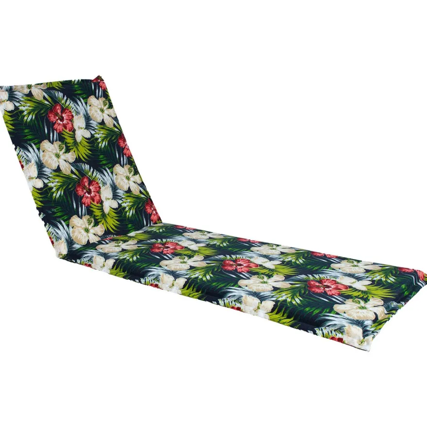 Tuolin pehmuste Home4You SUMMER kukkakuosi 55x190x5 cm, tumma kukkakuosi, monivärinen