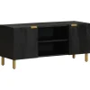 TV-kaappi Musta 105x33x46 cm suunniteltu puu (17648)