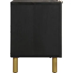 TV-kaappi Musta 105x33x46 cm suunniteltu puu (17648)