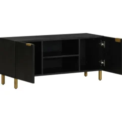 TV-kaappi Musta 105x33x46 cm suunniteltu puu (17648)