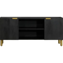 TV-kaappi Musta 105x33x46 cm suunniteltu puu (17648)