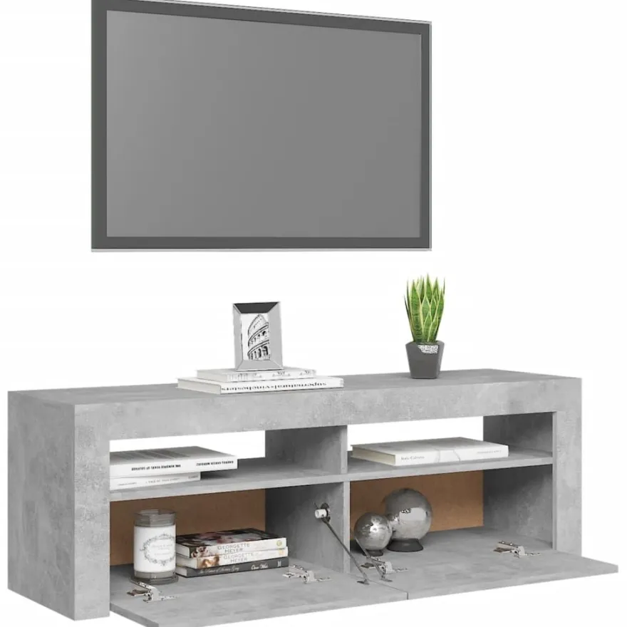 TV-kaappi/taso LED-valoilla, 120x35x40 cm, eri värejä (09085)