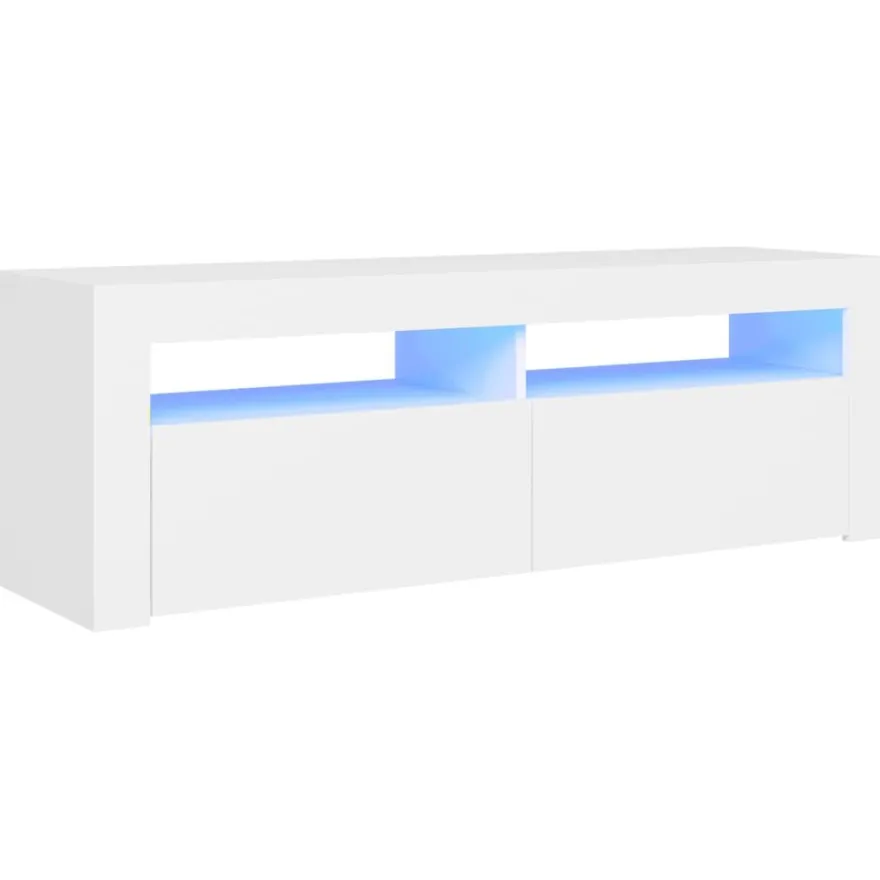 TV-kaappi/taso LED-valoilla, 120x35x40 cm, eri värejä (09085)