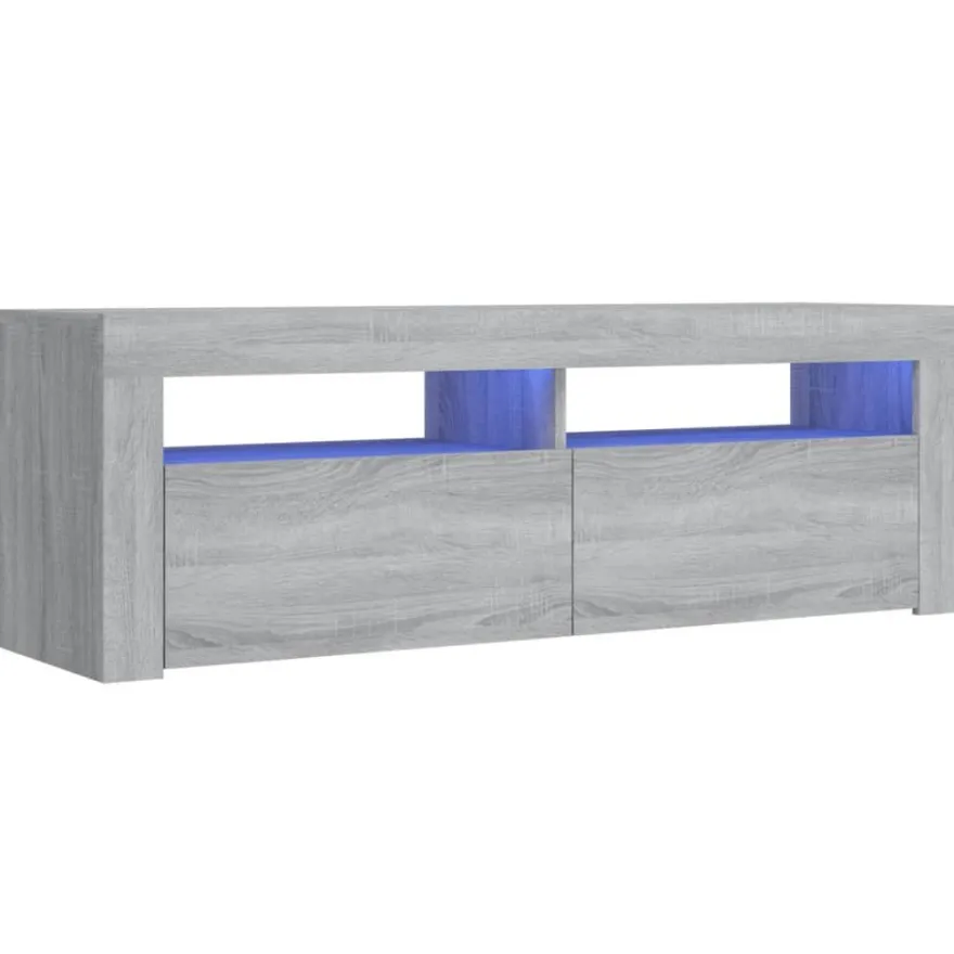 TV-kaappi/taso LED-valoilla, 120x35x40 cm, eri värejä (09085)
