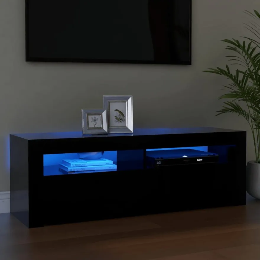 TV-kaappi/taso LED-valoilla, 120x35x40 cm, eri värejä (09085)
