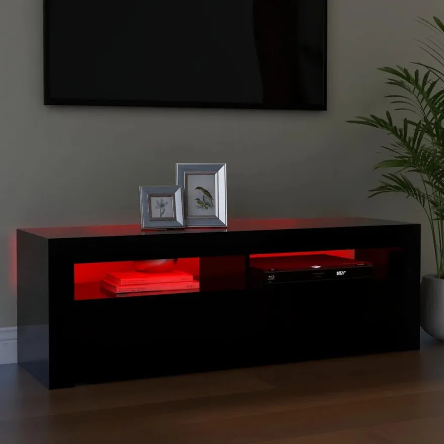 TV-kaappi/taso LED-valoilla, 120x35x40 cm, eri värejä (09085)