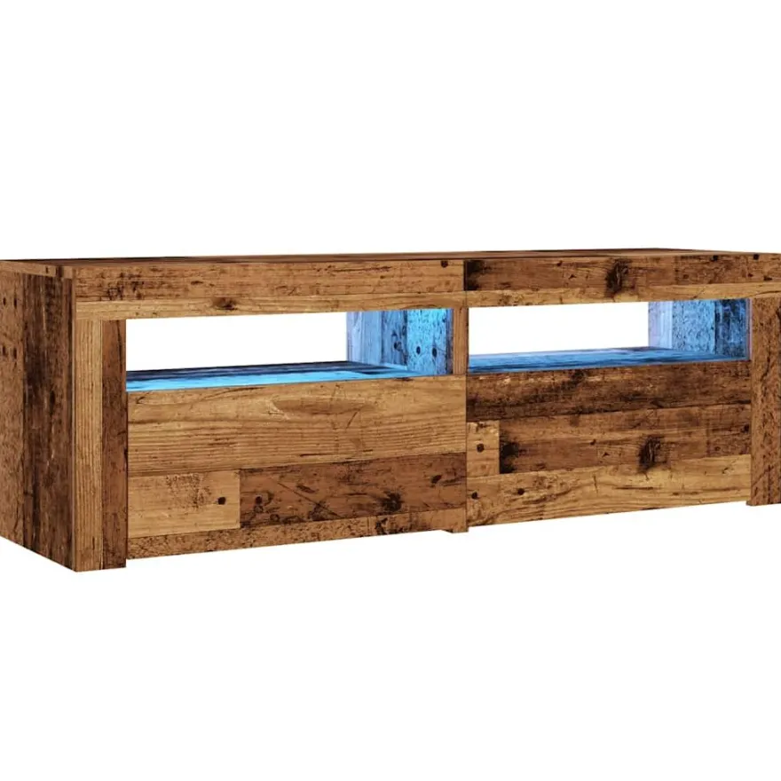 TV-kaappi/taso LED-valoilla, 120x35x40 cm, eri värejä (09085)