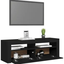 TV-kaappi/taso LED-valoilla, 120x35x40 cm, eri värejä (09085)