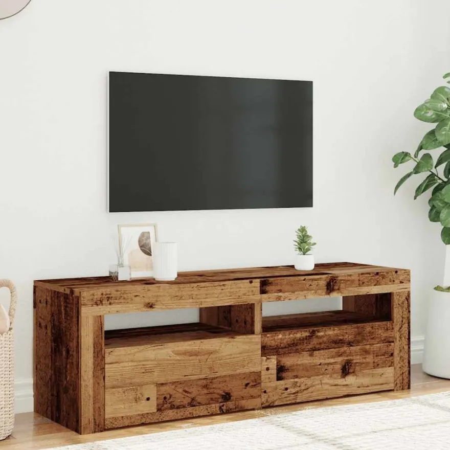 TV-kaappi/taso LED-valoilla, 120x35x40 cm, eri värejä (09085)