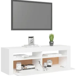 TV-kaappi/taso LED-valoilla, 120x35x40 cm, eri värejä (09085)