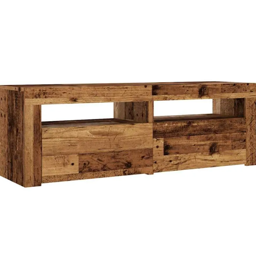 TV-kaappi/taso LED-valoilla, 120x35x40 cm, eri värejä (09085)