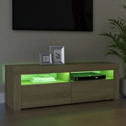 TV-kaappi/taso LED-valoilla, 120x35x40 cm, eri värejä (09085)