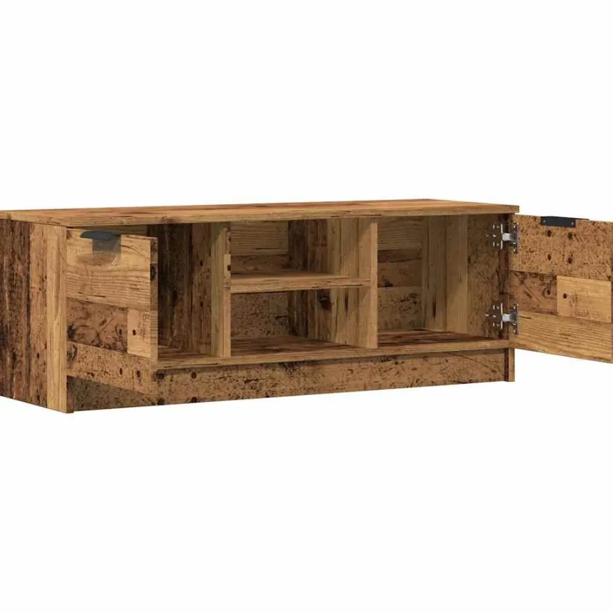 TV-kaappi vanhaa puuta 102x35x36,5 cm tekninen puu (56858)