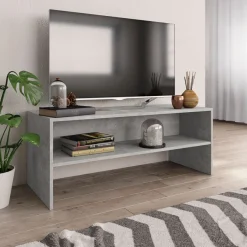 Tv-taso betoninharmaa 100x40x40 cm lastulevy