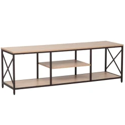 TV-taso Home4You Study 140x40x46,5cm, tammi/musta
