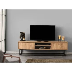 TV-taso Linento Furniture Belinda 180 mänty/musta