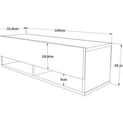 TV-taso Linento Furniture FR13, ruskea/harmaa