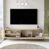 TV-taso Linento Furniture LV6, puukuosi, ruskea