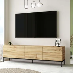 TV-taso Linento Furniture LV6, puukuosi, ruskea