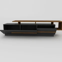 TV-taso Linento Furniture Pia, musta/ruskea