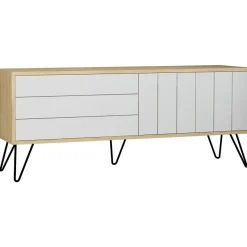 TV-taso Linento Furniture Picadilly, valkoinen/ruskea