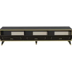 TV-taso Linento Furniture Sona, 180cm, musta