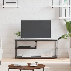 TV-taso teknisestä puusta ja teräksestä, 103x38x46,5 cm, eri värejä (29032)