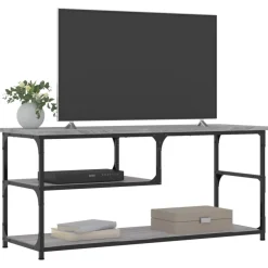 TV-taso teknisestä puusta ja teräksestä, 103x38x46,5 cm, eri värejä (29032)