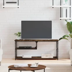 TV-taso teknisestä puusta ja teräksestä, 103x38x46,5 cm, eri värejä (29032)