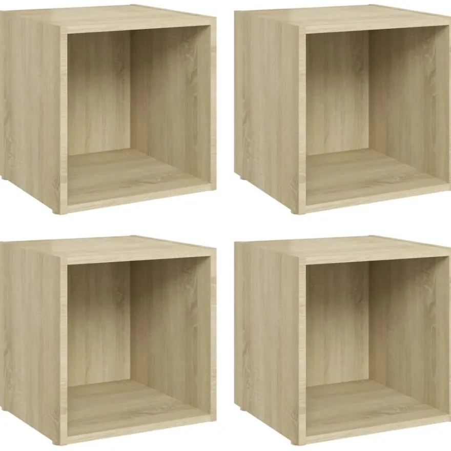 TV-tasot 37x35x37 cm tekninen puu, eri värejä ja pakkauskokoja (08935)