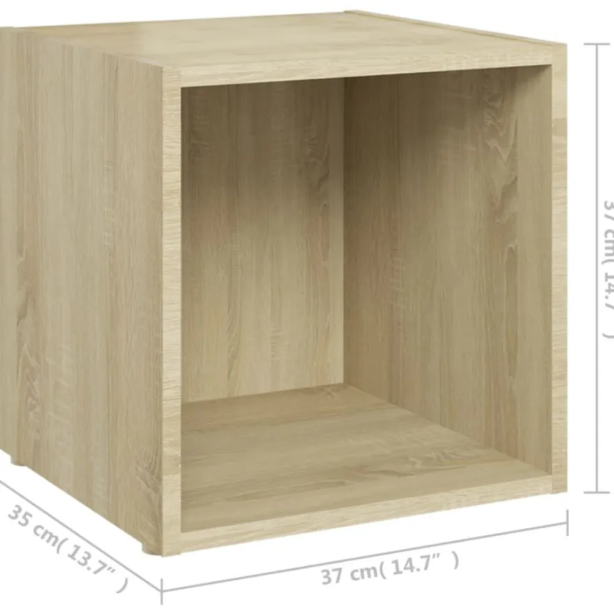 TV-tasot 37x35x37 cm tekninen puu, eri värejä ja pakkauskokoja (08935)