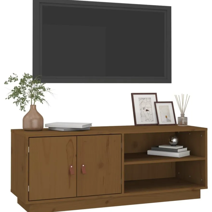 TV-taso täysi mänty 105x34x40 cm, eri värejä (17152)