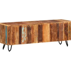 TV-taso 110x30x40 cm kierrätetty täyspuu (37842)