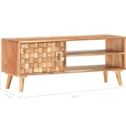 TV-taso 100x35x40 cm täysi akaasiapuu (87442)