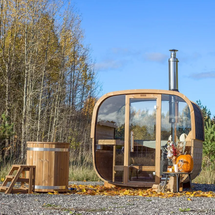 Tynnyrisauna Baltresto Cube, 220x170cm, 3 hlöä