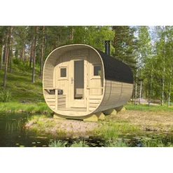 Tynnyrisauna Tene Pori 9.6m², valmiiksi rakennettu