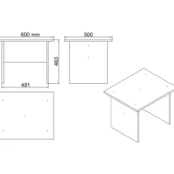 Työpöytäkokonaisuus Linento Furniture VO12, tummanruskea/harmaa