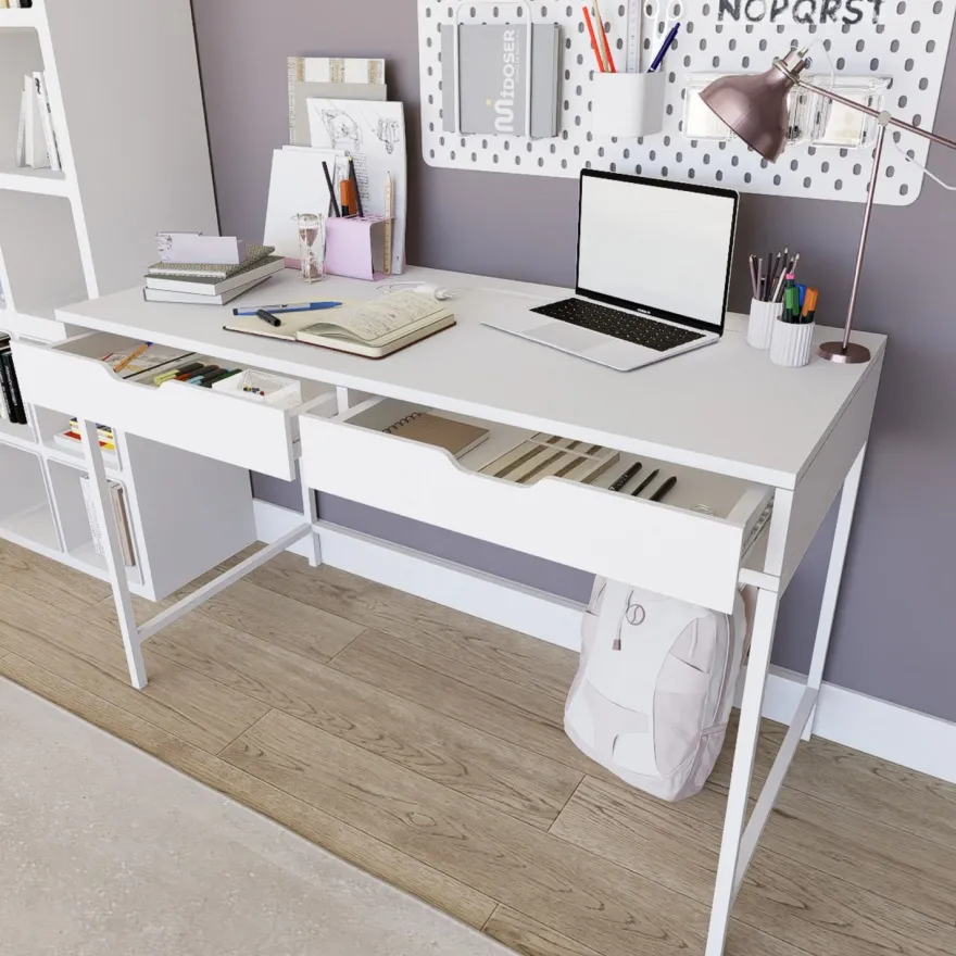 Työpöytä Linento Furniture Duru, valkoinen