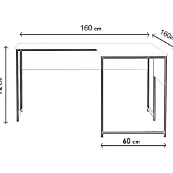 Työpöytä Linento Furniture L Tasarim L195 tammi