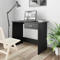 Työpöytä musta 100x50x76 cm lastulevy