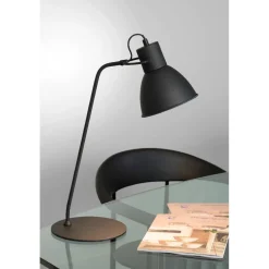 Työpöytävalaisin Lucide Shadi, Ø20x50cm, 40W, himmennettävä, musta