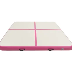 Täytettävä voimistelumatto pumpulla 200x200x10 cm PVC pinkki