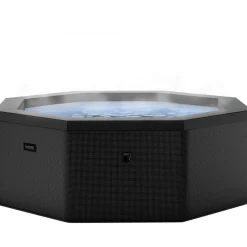 Ulkoporeallas Wave Spa Como, 6 hlöä, 90 suutinta, WiFi, kahdeksankulmainen, koottava, musta